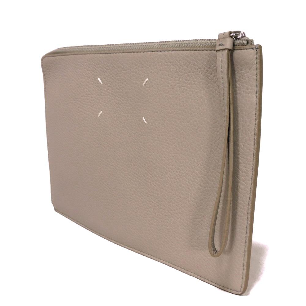 Used Zip Strap Pouch (65992) SA1TT0004 P4746 T8135 7931 L-shaped Zipper Business Bag, 4 Stitches, Gray, Men's from