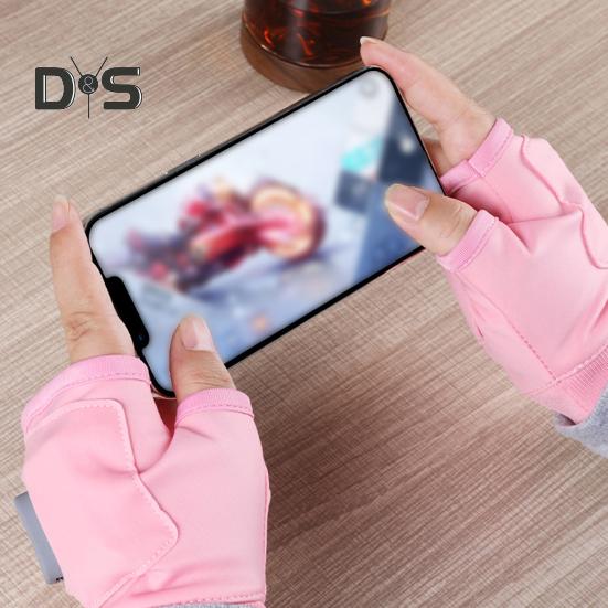 1 pár vyhřívaných rukavic bez prstů Rychlé zahřívání Trvalé teplo Nastavitelné dobíjecí elektrické vyhřívané jezdecké rukavice v plné barvě