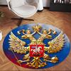 Russian Double Headed Eagle (14) Round Office Rug Decorative Floor Rug for Office Bedroom Living Room and Home Space