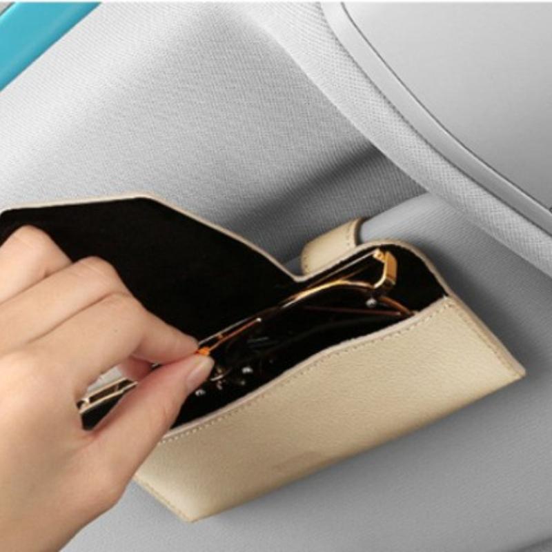 Puzdro na okuliare do auta Držiak na slnečné okuliare Držiak na slnečné okuliare Držiak na karty Univerzálny multifunkčný do auta