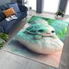1PC Cute Little Turtle Print Carpet for Living Room Bedroom Bedside Floor Mat Sofa Table Area Rugs Home Decor Luxury Gift
