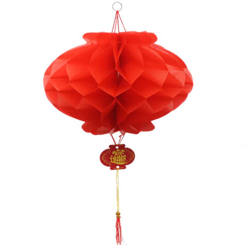 Red Plastic Honeycomb Lanterns