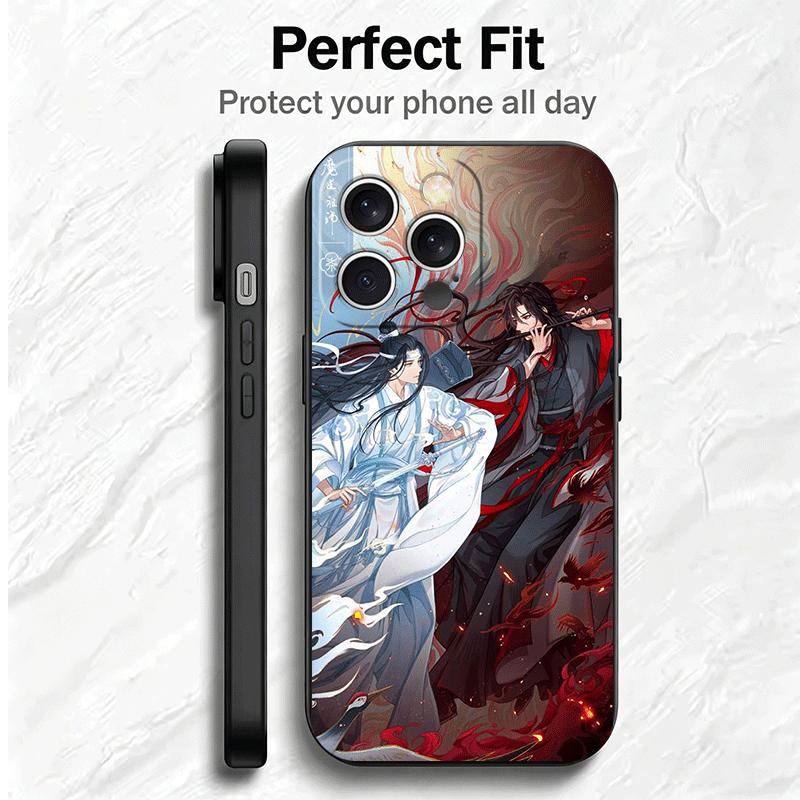 Mo Dao Zu Shi Anime Soft Phone Case for iPhone 16 16E 17 Air 15 Pro Max 14 Plus 13 Mini 11 12 7 Black Cover Back Shell