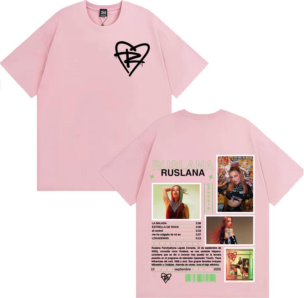 Singer Ruslana Album Tour 2025 Graphic T Shirts Men Women Fashion Hip Hop Punk T-shirt Oversized Short Sleeve T Shirt Streetwear