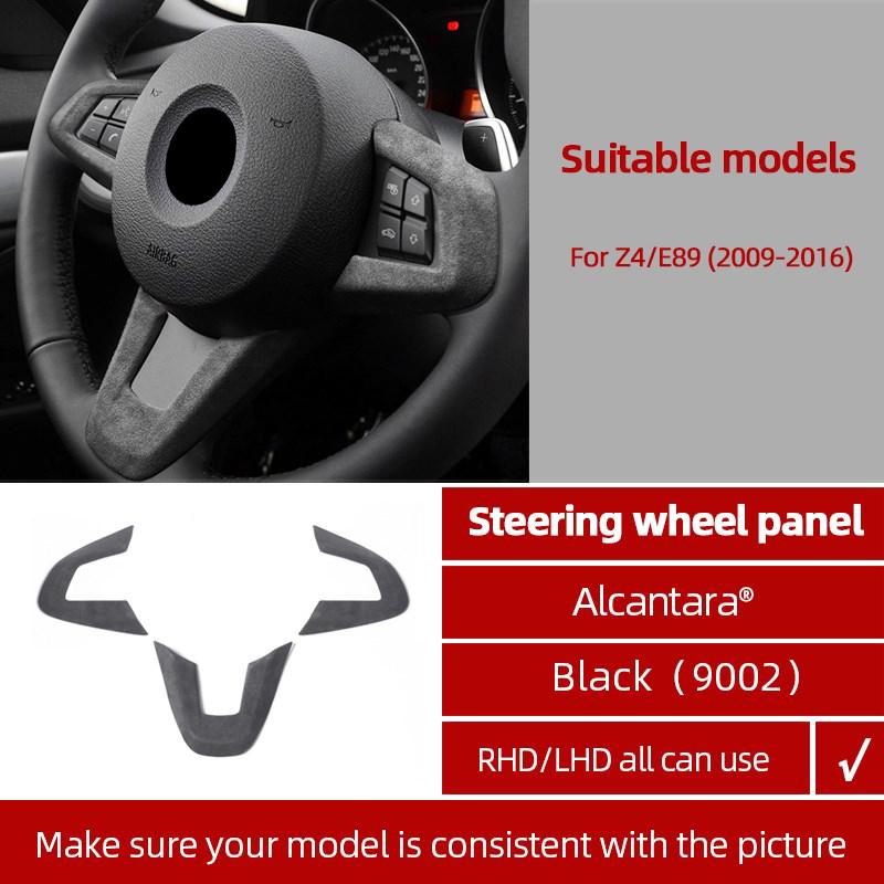 

Made of Alcantara For BMW Z4 E89 2009-2016 Center Console Dashboard Armrest Box Cover Wrap Trim Car Interior Tuning Accessories Steering Wheel Panel