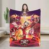 Vintage HHazbin Hotel Alastor Blanket Super Soft Print Plush Throw Blanket For Couch Chair Sofa Bed Flannel Bedspread