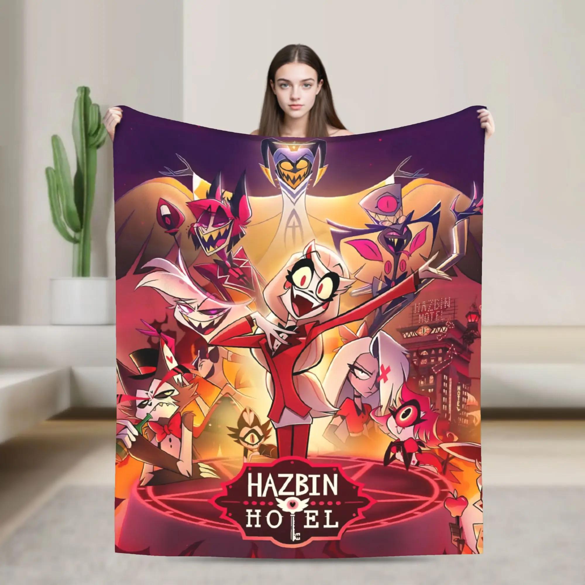 Vintage HHazbin Hotel Alastor Blanket Super Soft Print Plush Throw Blanket For Couch Chair Sofa Bed Flannel Bedspread 40x50inch 101x127cm