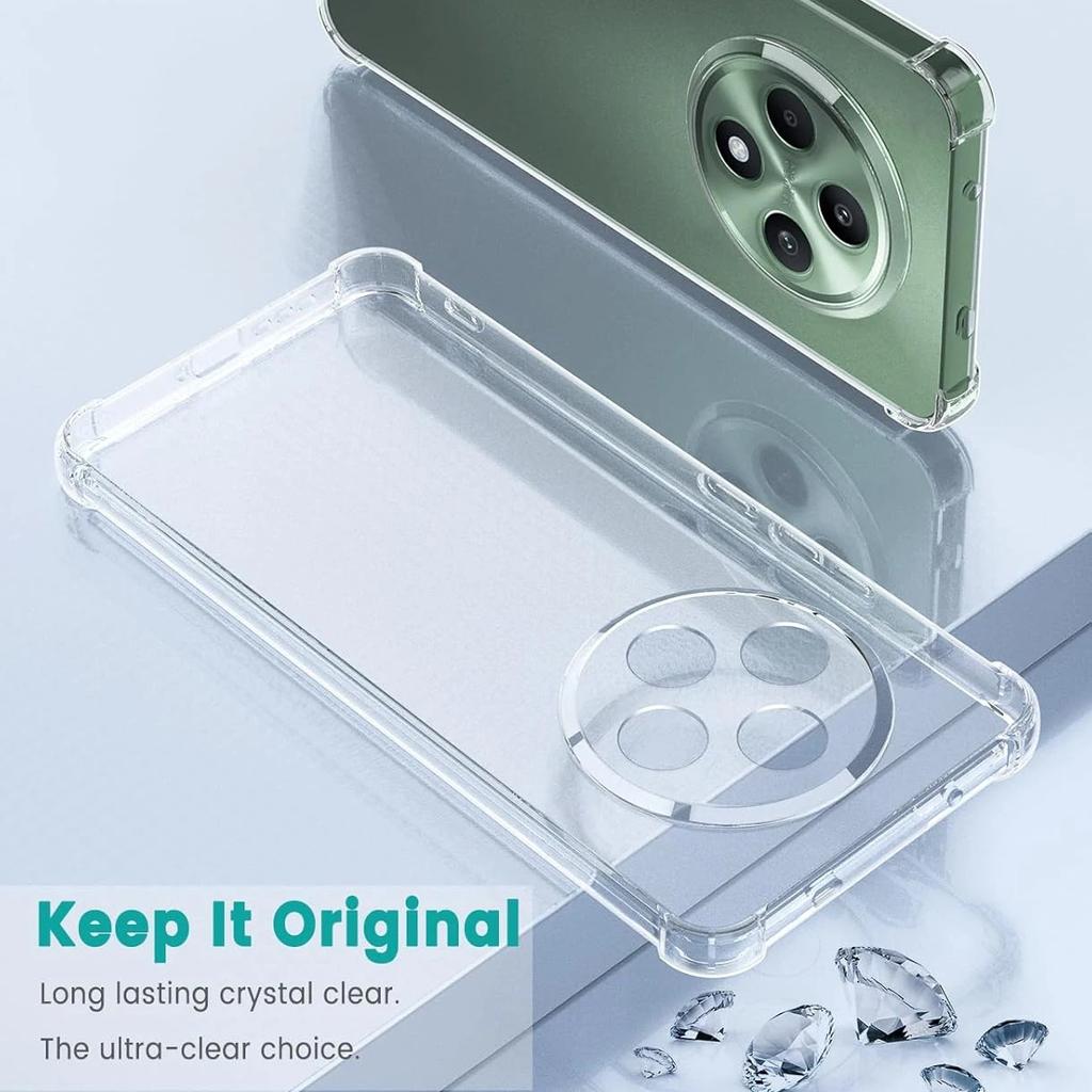 Nárazuvzdorné TPU pouzdro se čtyřmi rohy pro OPPO Reno 12F 12FS 5G Reno 12 F FS Ochranný kryt Průhledný kryt Pouzdra Coque