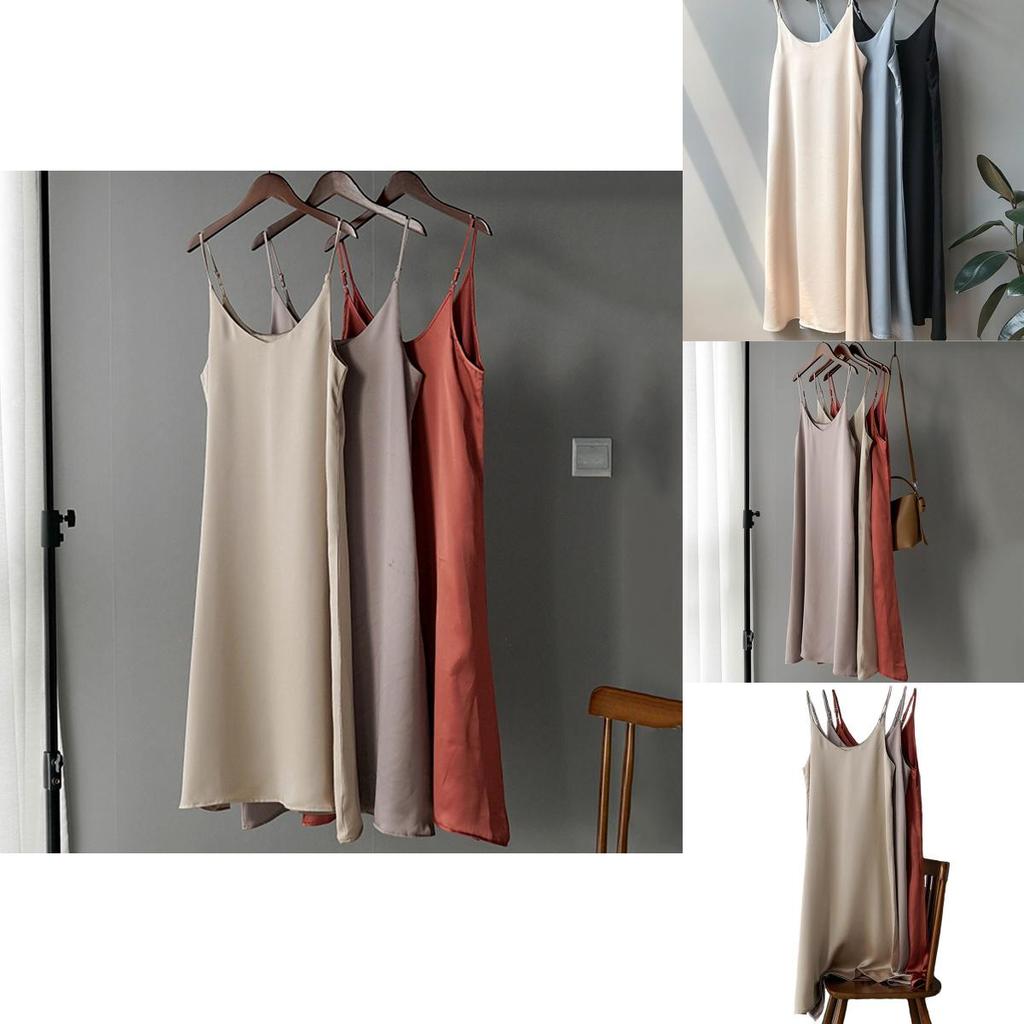 Elegant Women Satin Silk Slip Dress With Soft Touch For Casual And Cocktail Occasions