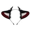 Plush Devil Horn Headband Halloween Costume Accessory Dark Style Handmade Animal Ears