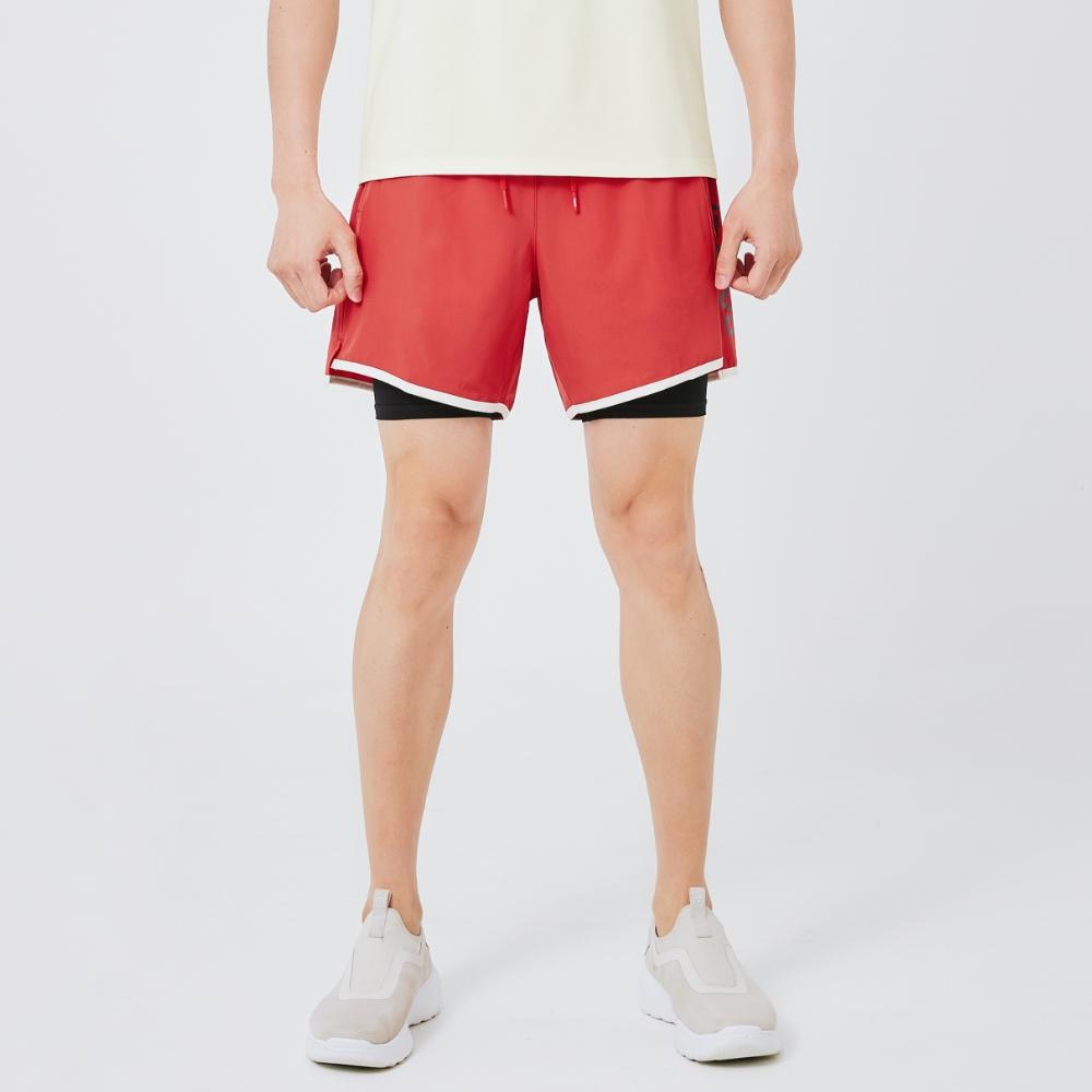 BARREL Men'S Vibe Part-Length Leggings Shorts Soft Red (B3Smwbs004Frd)