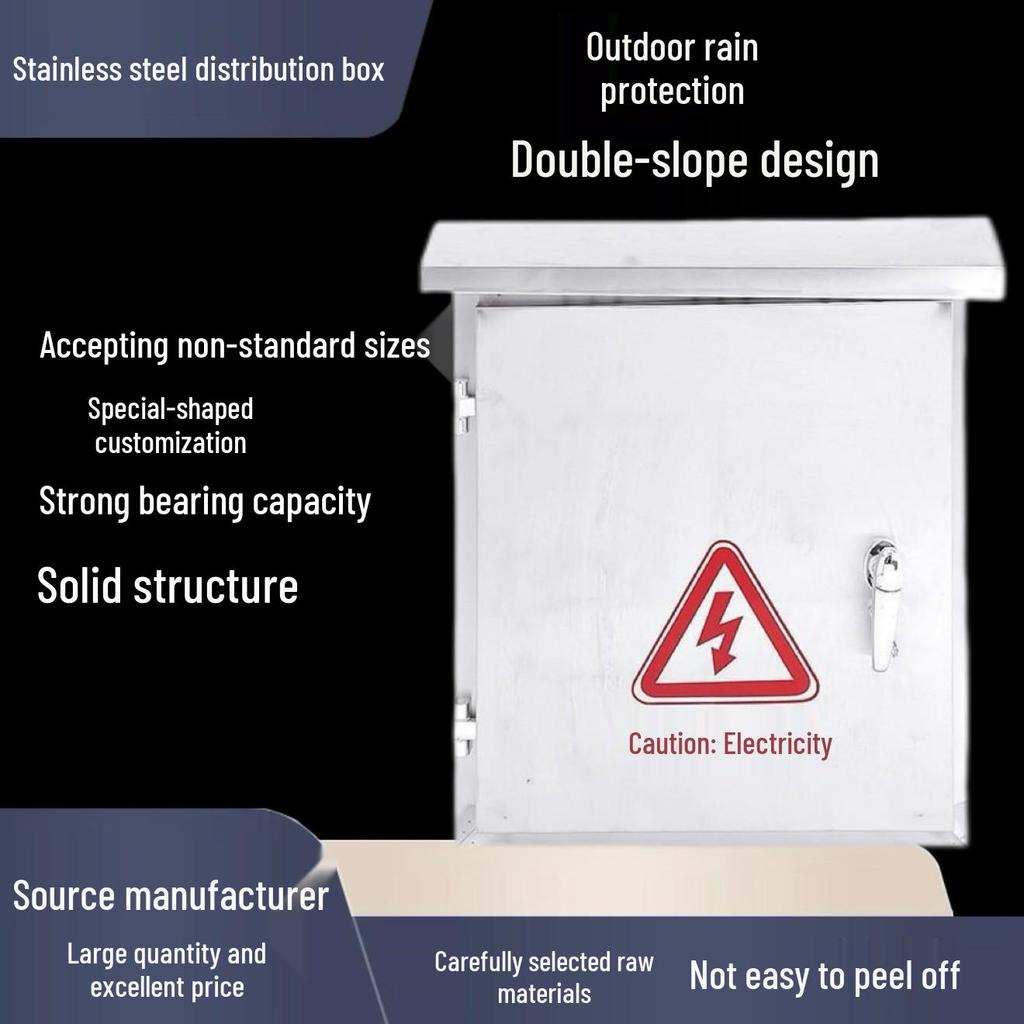 Stainless Steel Outdoor Waterproof Electric Distribution and Meter Box Set for Home Use
