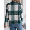 GMXIA Autumn and Winter Casual Plaid Long-sleeved Woolen Jacket Women's Wear