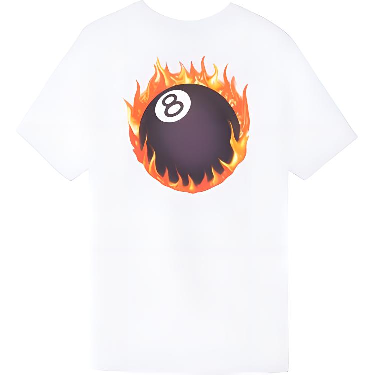 Stussy Fireball Tee Unisex T-shirts White 1904225