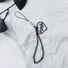 Bow-Love Keychain Crystal Y2k Beaded Phone Lanyard Strap Guitar Charm Cross-Pendant Phone Chain Anti-Lost for Women Girl