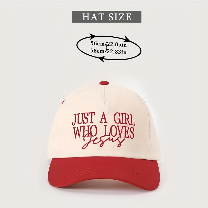 Embroidered "Just A " Color-Block Baseball Cap, Breathable Adjustable Unisex Golf Hat For Women And Men, Summer Fashion Curved