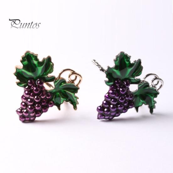 2Pcs Napkin Ring Refreshing Fine Workmanship Dining Table Supplies Summer Purple Grape Napkin Holder for Party