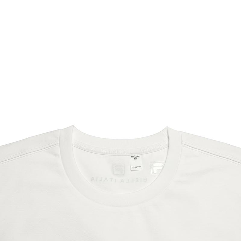 FILA Heritage Simple Classic Basic Casual Sports Versatile Comfortable Short Sleeve T-Shirt Men tops Cloud-White F11M628117FWT