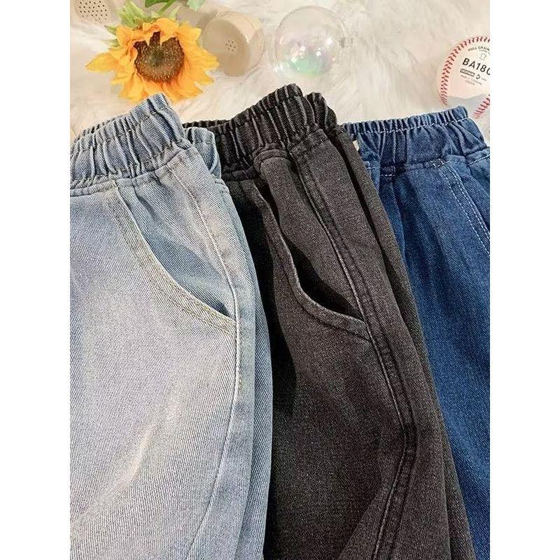 Elastic Half Length High Waist Thin Small Denim Shorts