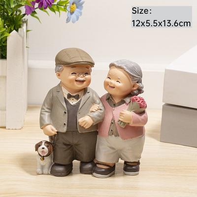Love Accompanies Elderly People Wedding Anniversary Decorations Valentine's Day Gifts for Couples Creative Gifts Desktop Decor