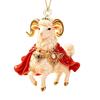 Ornamenti Appesi Capra Brillante Decorazione Animale Piatta 2D Nuova Portachiavi Decorazione Festa Festiva