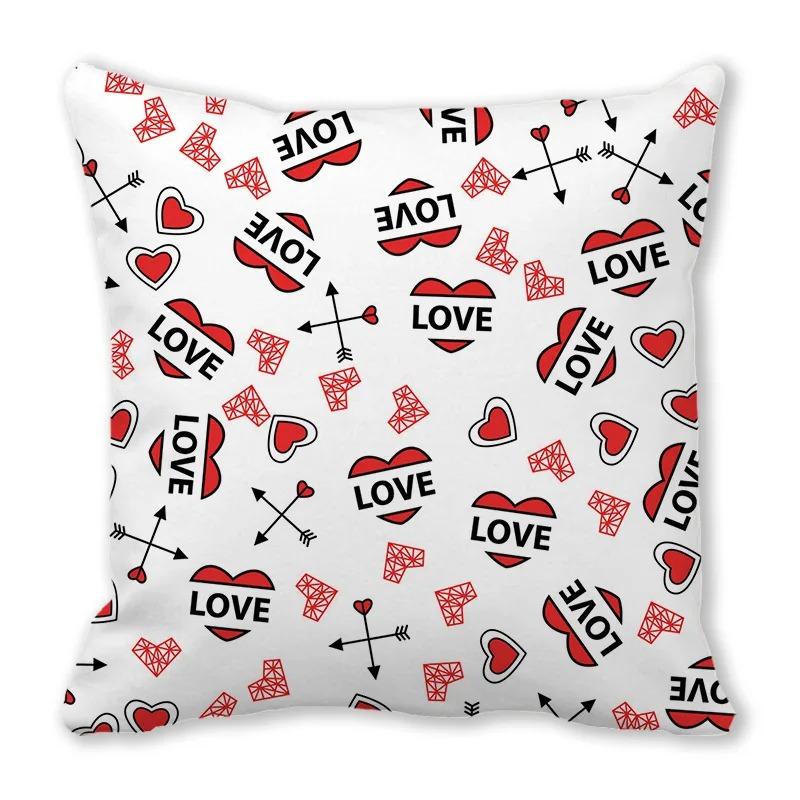 Розовая любовь Декоративная наволочка Гостиная Офис Украшения Дома Наволочка 40x40cm