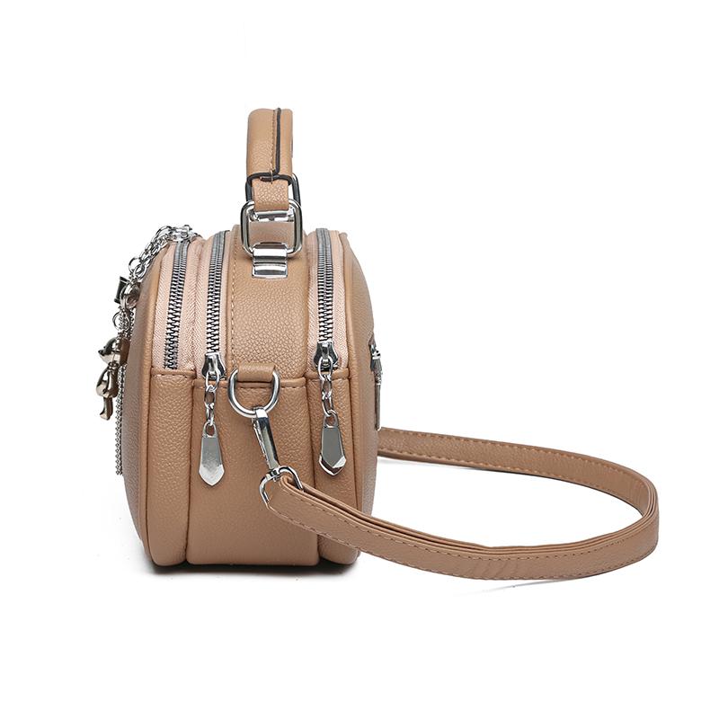 Damen Casual Handtasche Henkeltaschen PU-Leder Damen Umhängetasche Schultertasche Weibliche Handy-Tasche