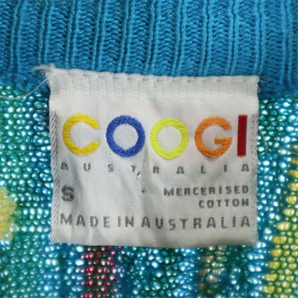 COOGI 90s Old 3D Overall handle Long sleeve cotton sweater S knit Men's Used