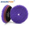 Sharkfox 5/6 Inches Natural Long Fur Wool Polishing Pad for Wax Compound Cutting and Scrach Remove Disc Buffer Pad for Car Care