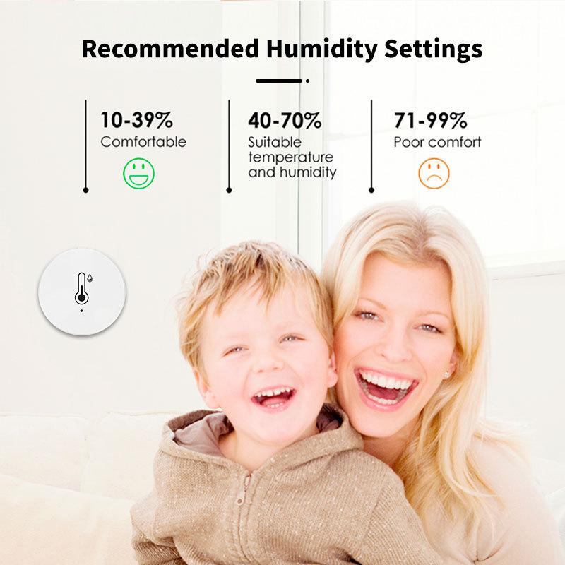 Tuya ZigBee Real Time Temperature And Humidity Sensor Work With Alexa Google Home Smart Home Smart Life/Tuya Smart App Control