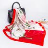Women's Baotou Artificial Silk Satin Silk Scarf 90cm Printing Square Scarf Silk Scarf