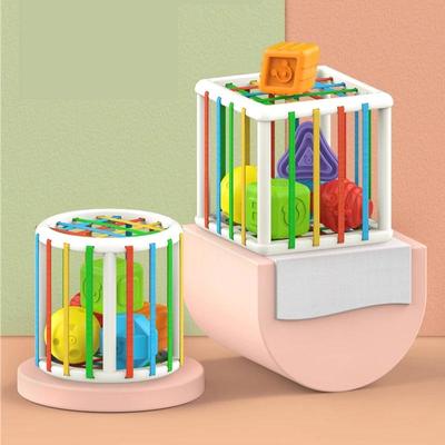 Nové barevné tvarové bloky třídící hra Baby Montessori výukové vzdělávací hračky Pro děti Narozeniny miminka 0 -12 měsíců Dárek