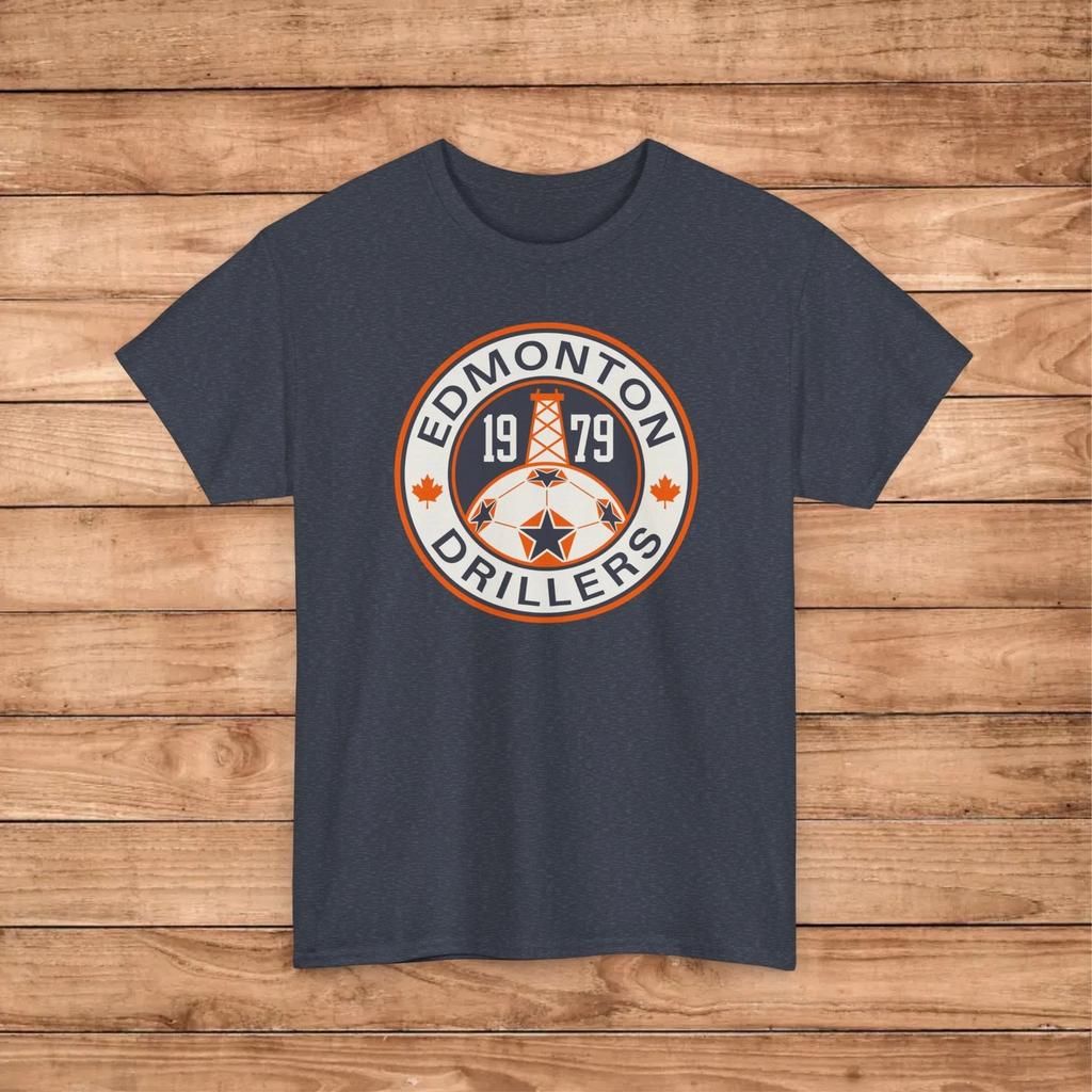 Edmonton Drillers 1979 Vintage Circle Soccer Premium Unisex T Shirt - Oilers