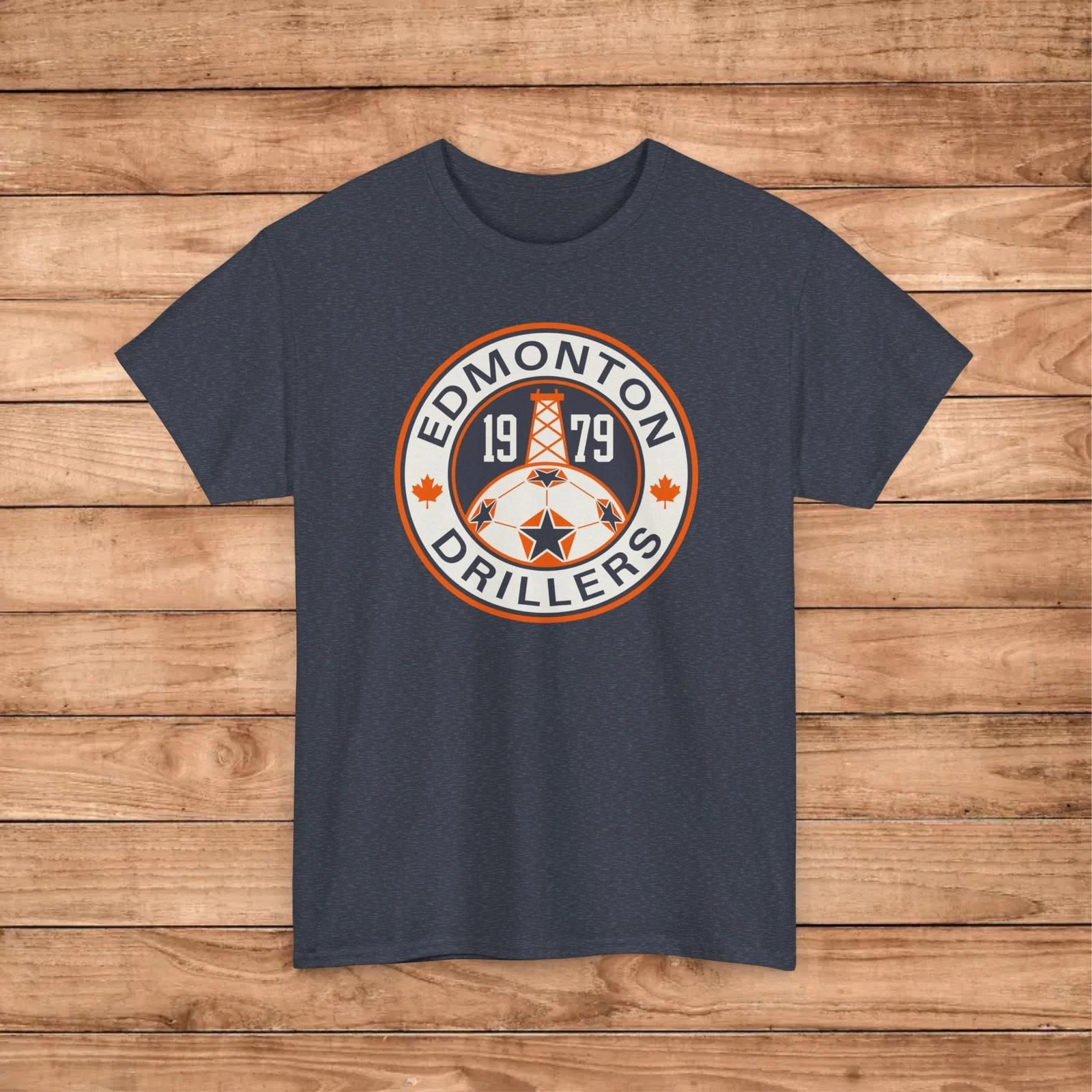 Edmonton Drillers 1979 Vintage Circle Soccer Premium Unisex T shirt - Oilers S