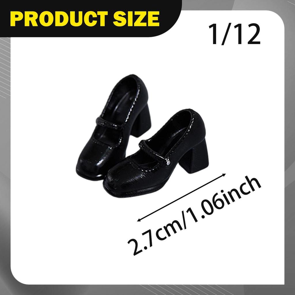Miniature High Heels Plastic Shoe Accessories for 1/12 Scale Female Action Figure Dress Up Model