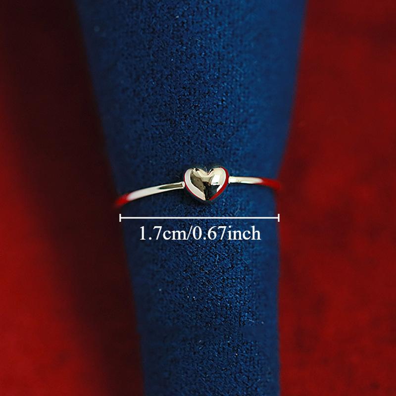 New Fashion Gold Color Heart Adjustable Ring Ladies Personalized Simple Design Holiday Party Jewelry Accessories