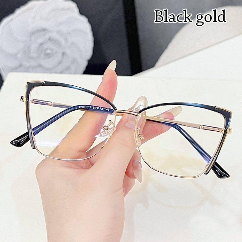 

Luxury Cat Eye Anti-Blue Light Glasses Women Men Retro Square Half Frame Optical Computer Reading Eyeglasses Designers Spectacle