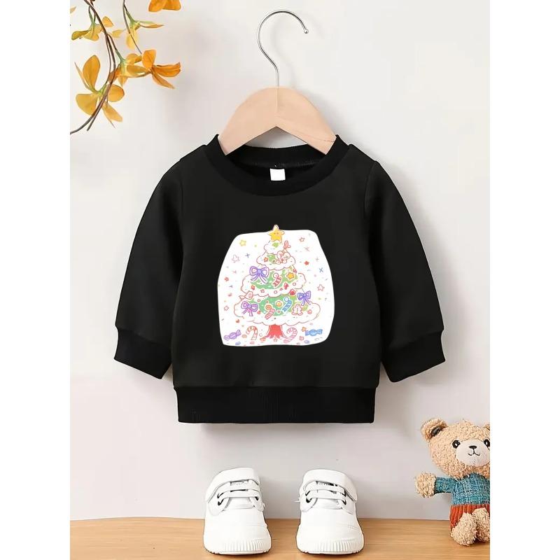 Kids Sweatshirt ,Christmas Dreamy and Sweet Printed Pattern,Skin Friendly and Durable,Lightweight ,Spring and Autumn ,Versatile Thin Round Neck Hoodie