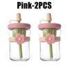 Glass Flower Cartoon Tea Strainer Cold Brew Straw Tumbler Leak-Proof Reusable Water Bottle With Floral Infuser Gift For Students