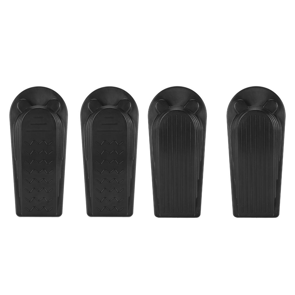 2 Sets Door Stoppers Prevent Collision Minimalist Black Heavy Duty Stackable Door Stops with Base Fo