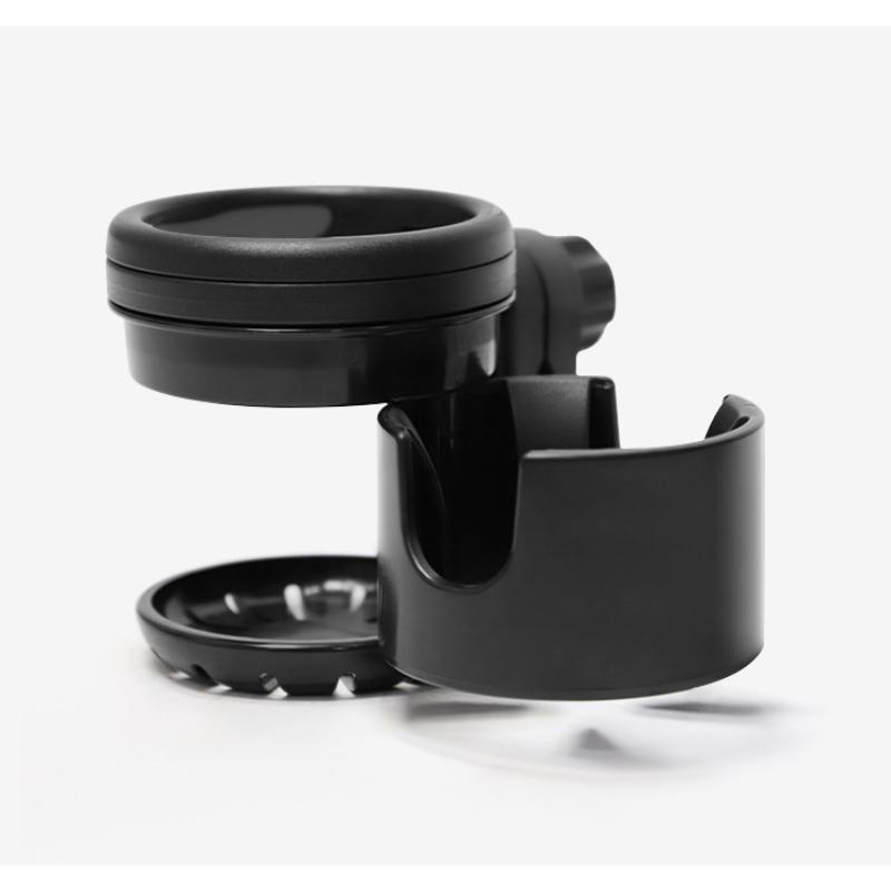1 Piece Universal Tricycle Pram Phone Cup Holder Adjustable Black Baby Stroller Cup Holder 2-In-1 Twin Bottle Holder