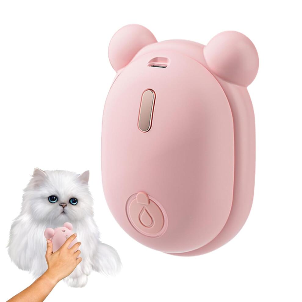 Dog Steam Brush, Rechargeable, Double Comb, Electric Grooming Tool, Portable for Long-Haired Pets, Anti-Static