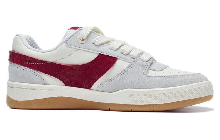 Li Ning Zhengrong 92S Comfortable Cushioning, Wear Resistant Low Top Skateboard Shoes Women's White Gray Red AEPT004-1