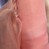 Pearl-like transparent lightweight smooth organza fabric suitable for wedding dresses formal gowns and designer clothing fabrics