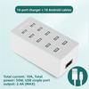Earise | Multi-Function Multi-Port USB Charger 15 Ports