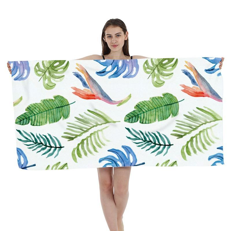 Classic Leopard Print Beach Towel Polyester Quick Dry Sand Free Swim Bath Towel for Women Sexy Animal Pattern Summer Pool Travel
