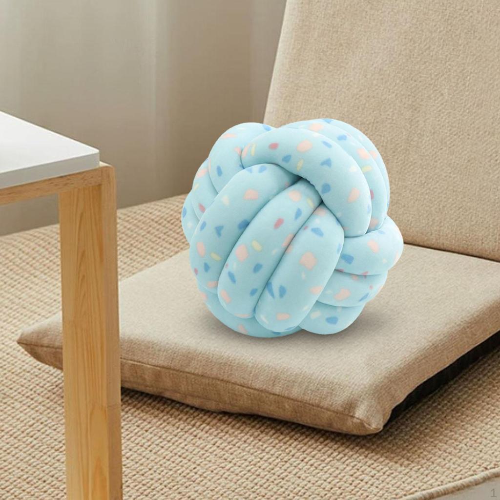 Knot Pillow Ball Tlusté Pohodlné vázané polštáře pro domácí pohovku v obývacím pokoji Světle šedá