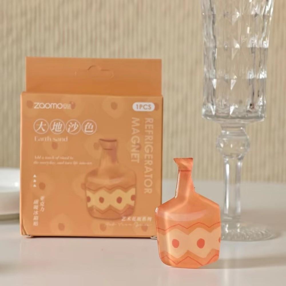 New Acrylic Refrigerator Magnet Magnetic Special-Shaped Fridge Magnets 3D Art Vase Series Flower Arrangement Stereo Decorative