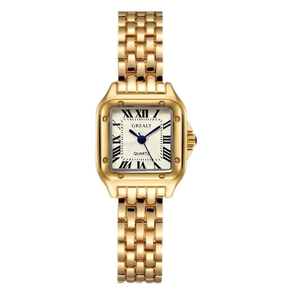 Montre à Quartz Carrée Classique Rétro GREALY pour Femme Étanche