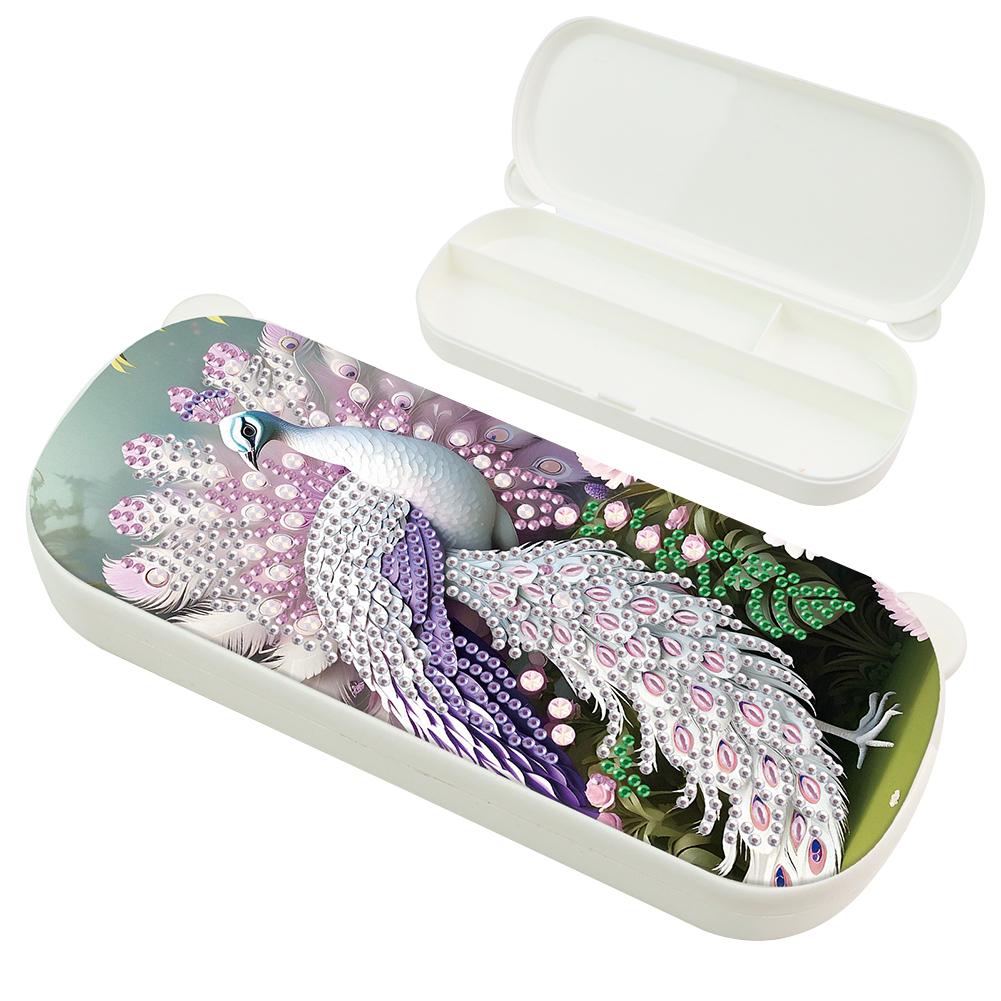DIY Diamond Art Painting Pencil Box Kits Multifunctional Storage Box Diamond Art Pencil Box Perfect for Office School and Travel